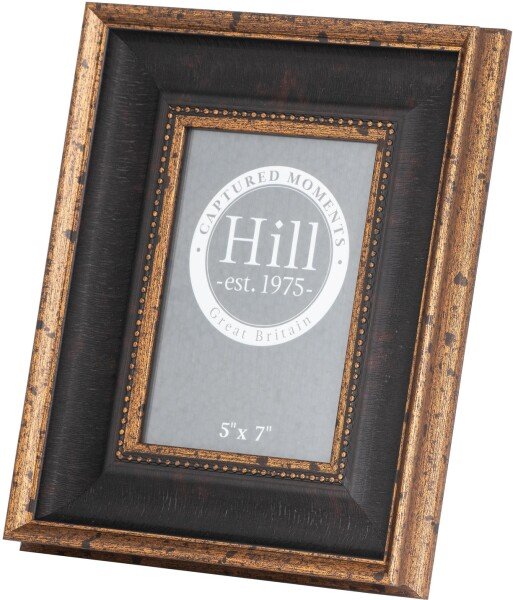 Black And Antique Gold Beaded 5x7 Photo Frame