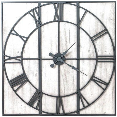 Roza Panelled Wall Clock