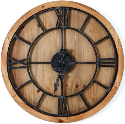 Williston Large Wooden Wall Clock