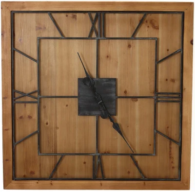 Williston Square Wooden Wall Clock