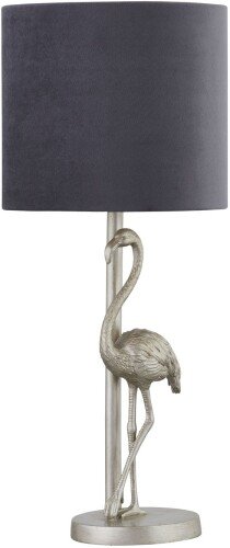Flamingo Silver Lamp with Grey Shade