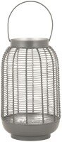 Medium Silver And Grey Glowray Wire Lantern