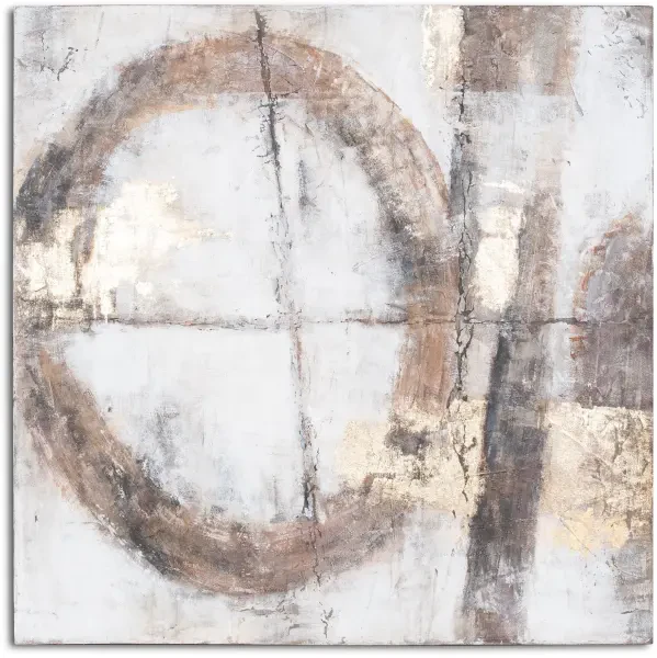 Capri Gold And Bronze Hand Painted Canvas