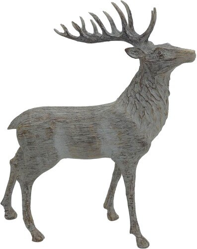 Carved Wood Effect Stag