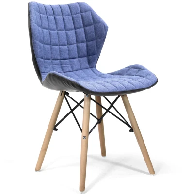 Nautilus Amelia Stylish Lightweight Fabric Chair With Solid Beech Legs And Contemporary Panel Stitching