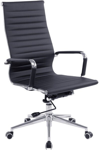 Nautilus Aura High Back Bonded Leather Executive Chair - Black
