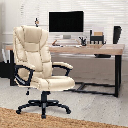 Nautilus Titan Oversized High Back Leather Effect Executive Chair with Integral Headrest
