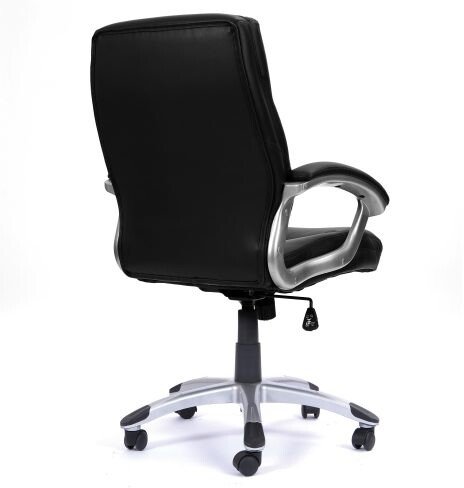 Nautilus Greenwich High Back Leather Effect Executive Armchair with Silver Detailed Black Nylon Base
