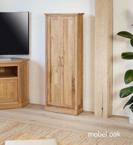 Mobel Oak DVD Storage Cupboard