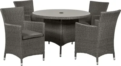 Paris 4 Seater Round Carver Dining Set