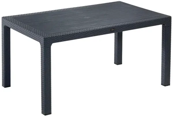 Tabilo Canterbury 1500 x 900mm Table - Anthracite - 45mm Parasol Hole - 750mm High