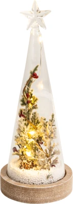 St Helens Home And Garden Battery Powered Light Up Glass Enclosed Christmas Scene
