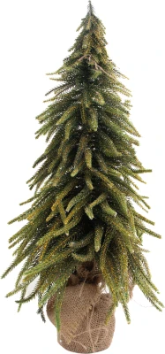 St Helens Home And Garden Decorative Gold Finish Mini Christmas Tree In Hessian Bag