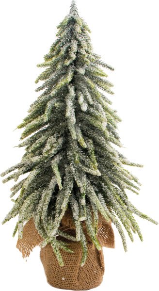 St Helens Home And Garden Decorative Snow Topped Mini Christmas Tree In Hessian Bag