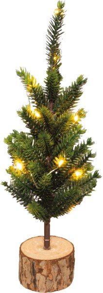 St Helens Home And Garden Battery Operated Wooden Effect Mini Christmas Tree With Lights