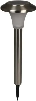 Luxform Lighting Calais Solar Post Light In Stainless Steel 50 Lumen,