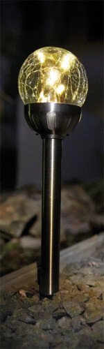 Luxform Lighting Conga Led Solar Spike Light With Cracked Glass
