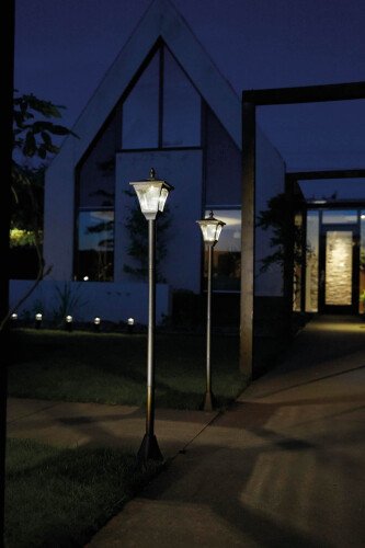 Luxform Lighting Solar Casablanca Lamp Post Light In Black