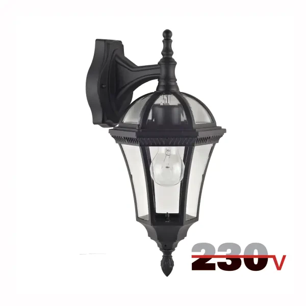 Luxform Lighting Victoria 230v Wall Light Down in Black