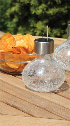 Luxform Lighting Led Solar Crackle Tea Lantern