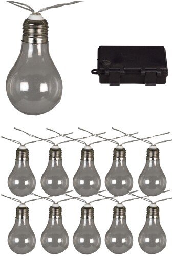 Luxform Lighting Battery Stringlights - 10 Clear Bulbs