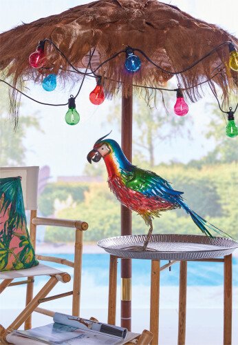 Luxform Lighting Solar Powered Parrot Garden Ornament