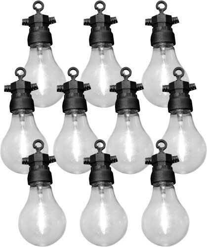 Luxform Lighting Tahiti 24v 10 Pack Party Lights With Warm White Bulbs