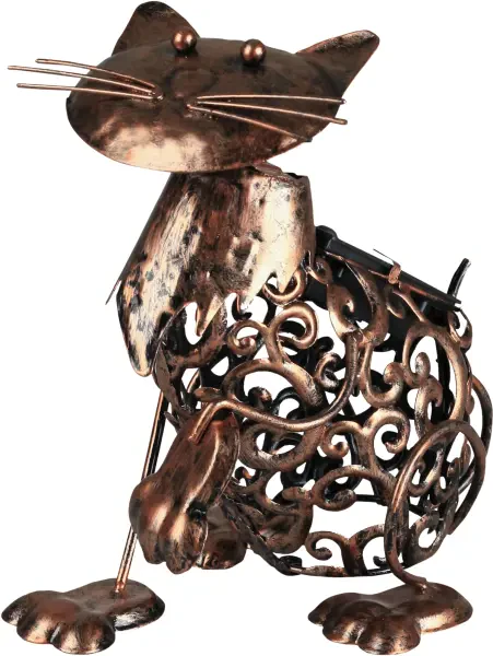 Luxform Lighting Solar Metal cat Led Light