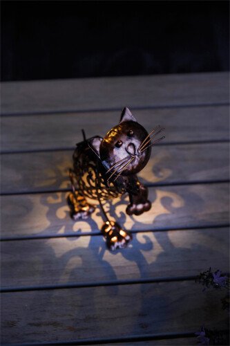 Luxform Lighting Solar Metal cat Led Light