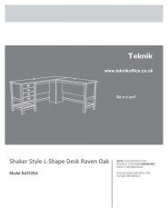 Shaker Style L Shaped Desk Raven Oak