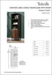 Canyon Lane 3 Shelf Bookcase With Door