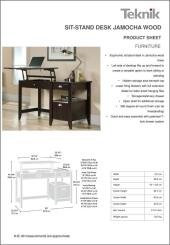 Sit Stand Desk Jamocha Wood