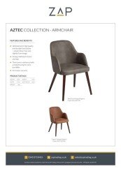 ZAP Product Sheet Aztec Collection Armchair