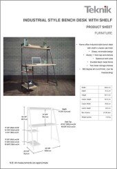 Industrial Style Bench Desk With Shelf 2 1259416585 Preview