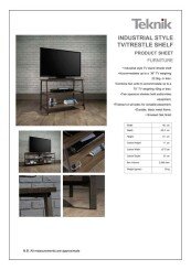 Industrial Style Tv Stand Trestle Shelf Smoked Oak