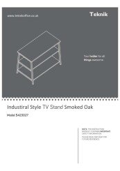Industrial Style Tv Stand Trestle Shelf Smoked Oak Instructions