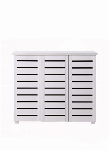 Essentials 3 Door Shoe Cabinet - White