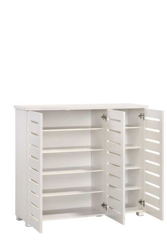 Essentials 3 Door Shoe Cabinet - White