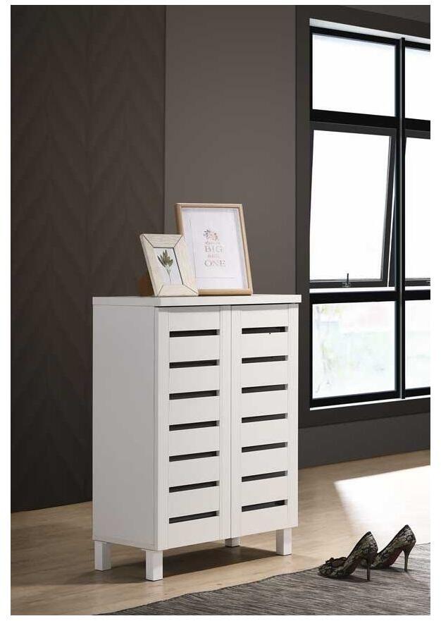 Essentials 2 Door Shoe White No 10 Furniture