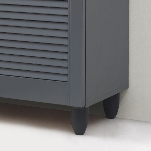 Essentials 3 Door Shoe Cabinet - Dark Grey