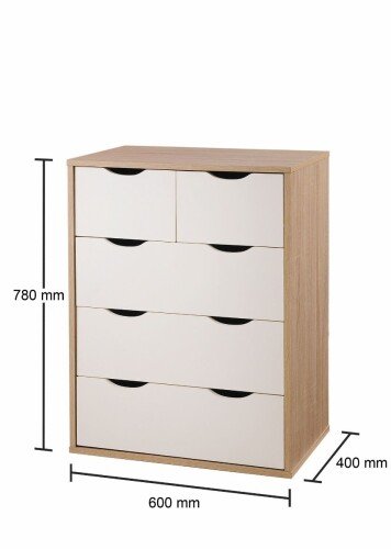 Alton 3 Piece Bedroom Set (2 Door Wardrobe, 3+2 Chest, 1 Drawer Bedside) White