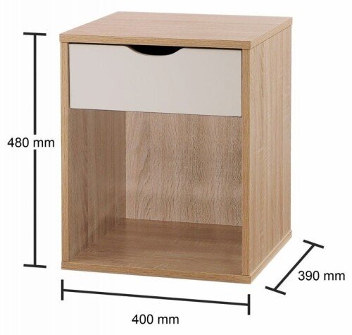 Alton Nightstand With 1 Drawer - White