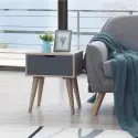 Alford 1 Drawer Lamp Table - Grey