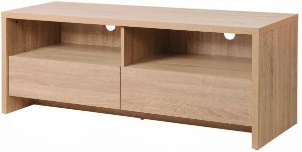 Essentials TV Cabinet With 2 Drawers - Light Oak