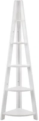 Riva Corner Ladder Bookcase - White