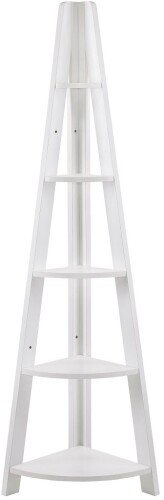 Riva Corner Ladder Bookcase - White