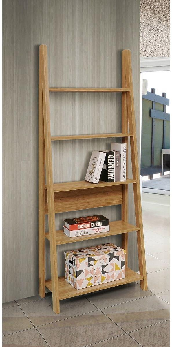 Riva Ladder Bookcase Oak No 10 Furniture