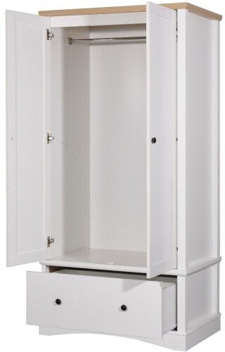Carden White 3 Piece Bedroom Set (2 Door Wardrobe, 3+2 Chest, 3 Drawer Bedside)
