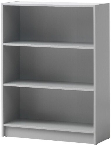 Essentials Low Wide Bookcase - Light Grey